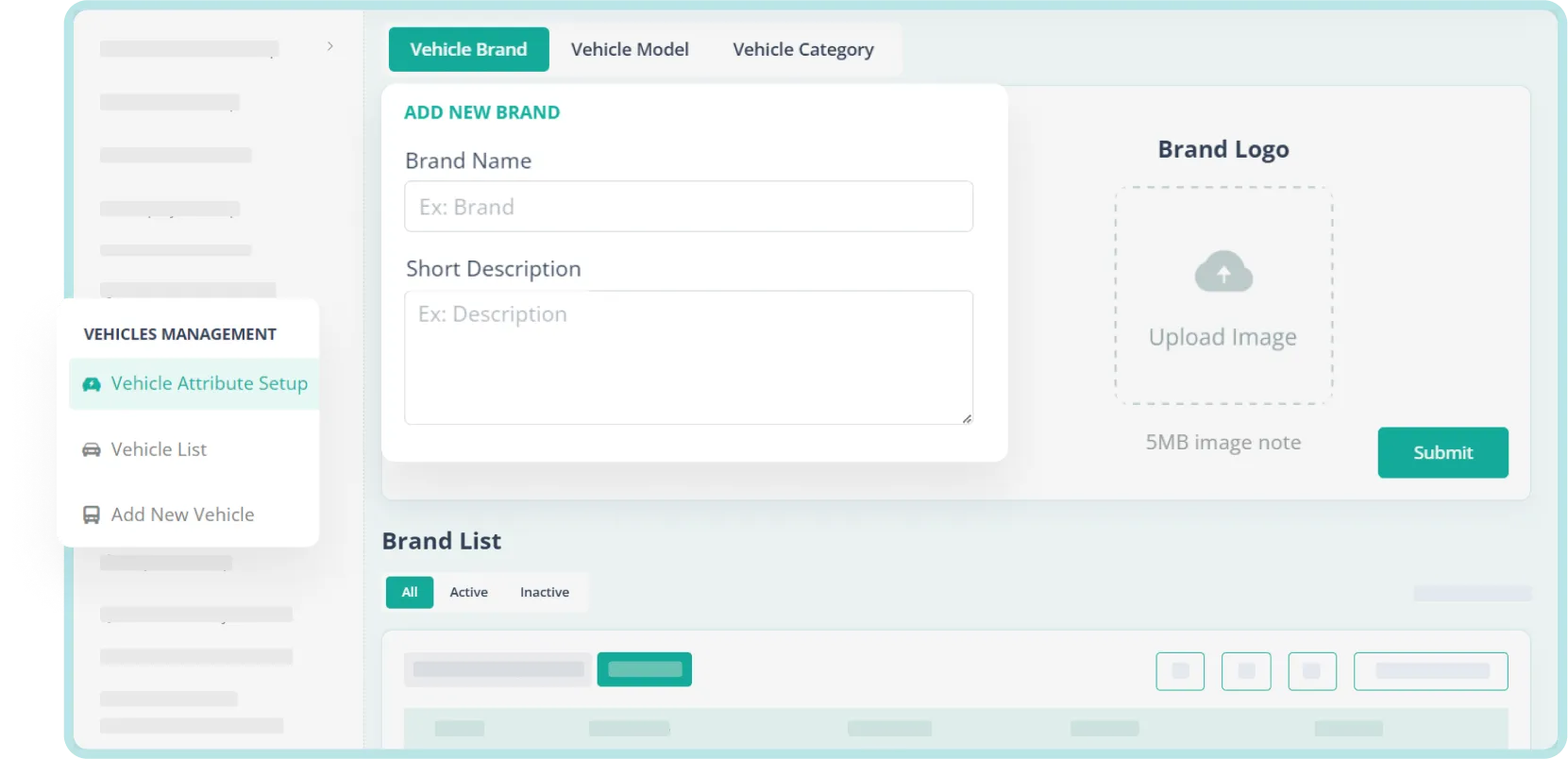 DriveMond Admin Panel Vehicle Management Features