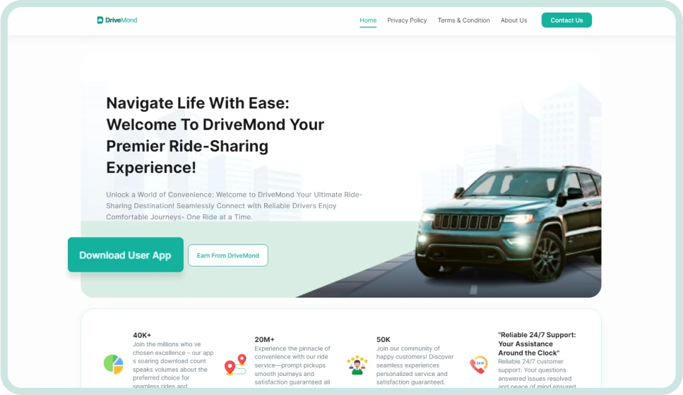 DriveMond Business Website Features