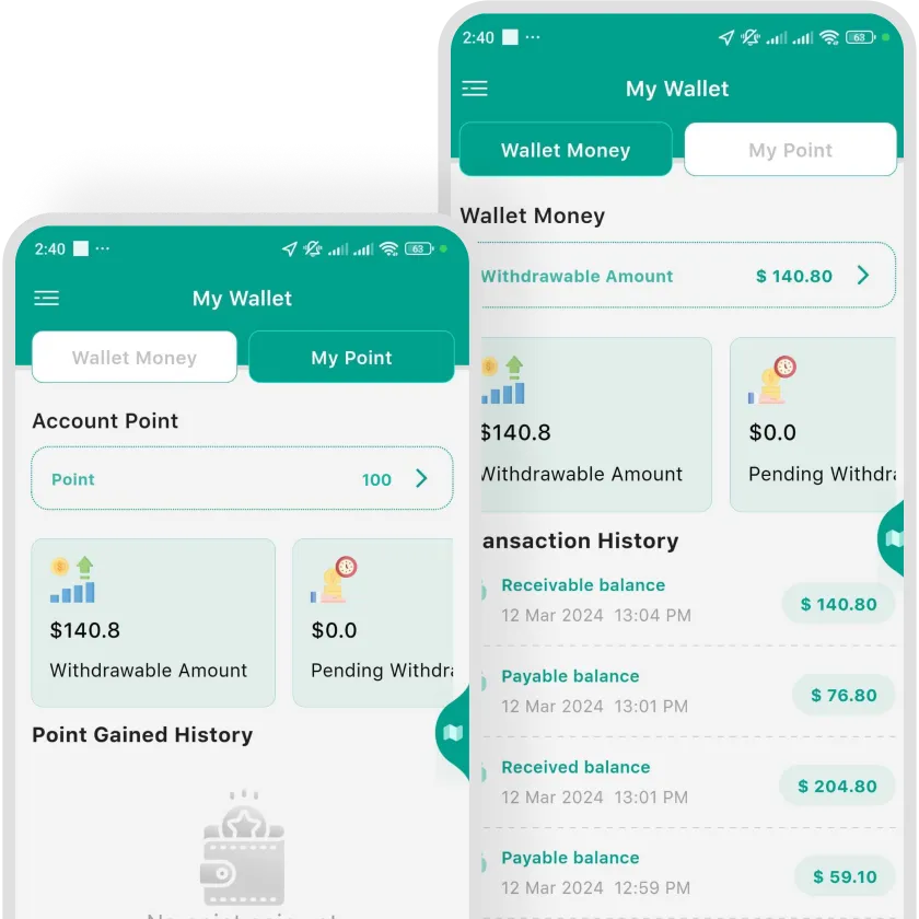 DriveMond Driver App Wallet & Loyalty Point Features
