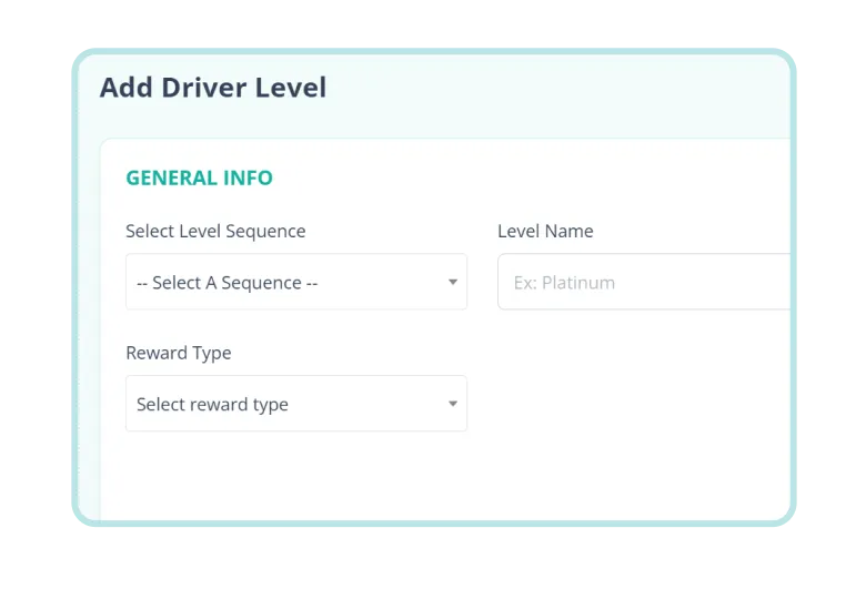 DriveMond Admin Panel Setup Driver Add Driver Level Features