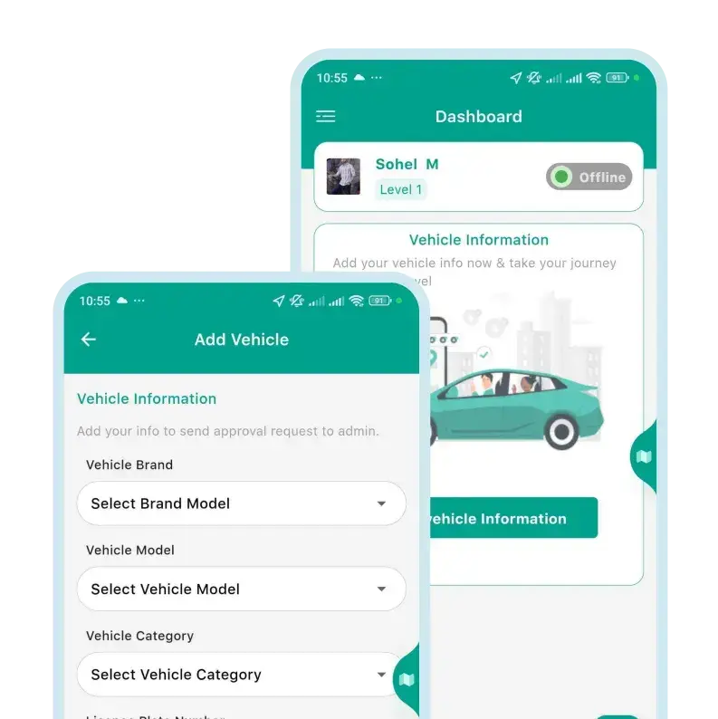 DriveMond Driver App Add Vehicle Information