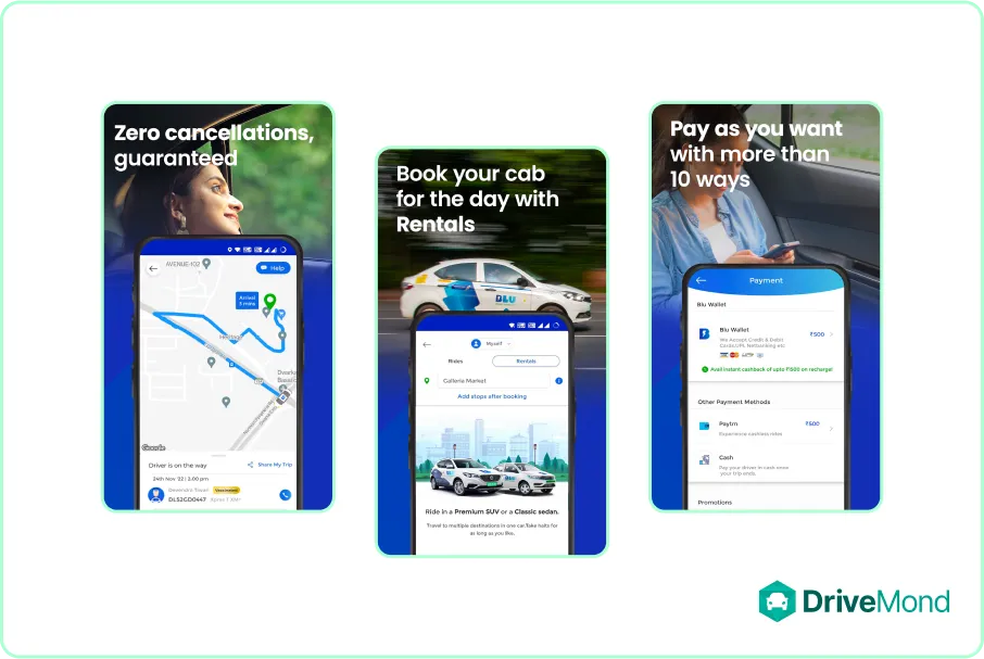 BluSmart Ride Sharing App