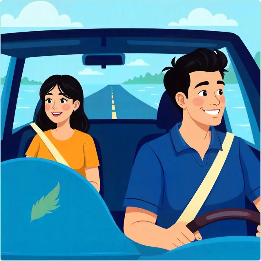 Passenger Enjoying the Ride